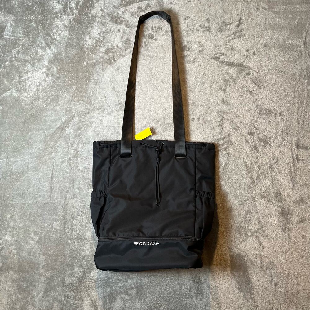 Beyond Yoga Black Tote Bag with Long Straps